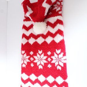 Hip Doggie Red White Snowflake Dog Hoodie Sweater ~M~